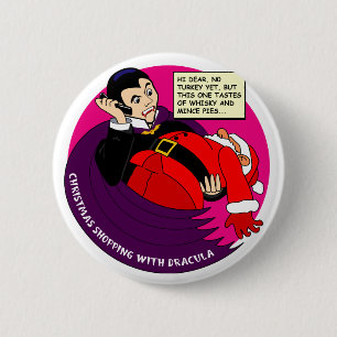 Badge Rond 5 Cm Achats de Noël de Dracula