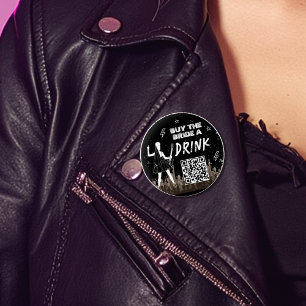 Badge Rond 5 Cm Acheter la Mariée un verre Dernier Tour Punk Bache