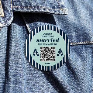 Badge Rond 5 Cm Acheter La Salle A Boire Qr Code Bachelor Party