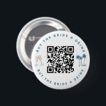 Badge Rond 5 Cm Acheter le code QR de la Bride a Drink Bachelorett<br><div class="desc">N'oubliez pas ces autocollants de code QR "Achetez la mariée boire" pour votre soirée Bachelorette! Correspond au thème de notre Dernier toast sur la Côte Bachelorette Party. Modifiez facilement le code QR avec le vôtre.</div>