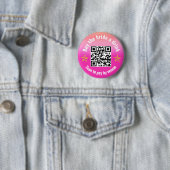 Badge Rond 5 Cm Acheter Mariée A Drink Disco Cowgirl QR Code (En situation)
