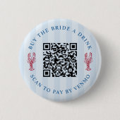 Badge Rond 5 Cm Achetez la Mariée un Verre Code QR pour l'Enterrem (Devant)