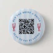 Badge Rond 5 Cm Achetez la Mariée un Verre EVJF Code QR (Devant)