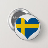 Badge Rond 5 Cm Achetez le drapeau de la Suède (Devant & derrière)
