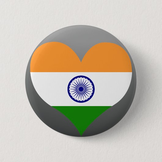 Badge Rond 5 Cm Achetez le drapeau de l'Inde (Devant)