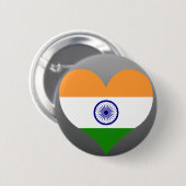 Badge Rond 5 Cm Achetez le drapeau de l'Inde (Devant & derrière)