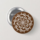 Badge Rond 5 Cm Acorn Mandala (Devant & derrière)