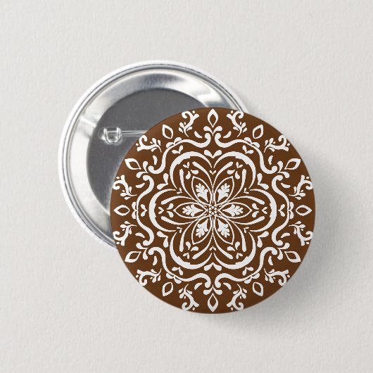 Badge Rond 5 Cm Acorn Mandala (Devant & derrière)