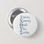 Badge Rond 5 Cm Acrostiche d'IXOYE (bleu) (Devant & derrière)