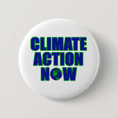 Badge Rond 5 Cm Action de climat maintenant (Devant)