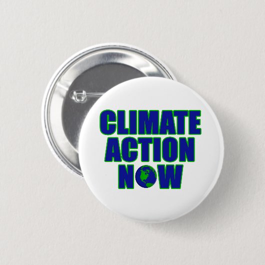 Badge Rond 5 Cm Action de climat maintenant (Devant & derrière)
