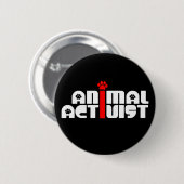 Badge Rond 5 Cm Activiste animal (Devant & derrière)