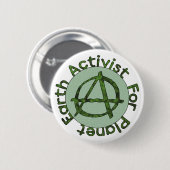 Badge Rond 5 Cm Activiste de la terre (Devant & derrière)
