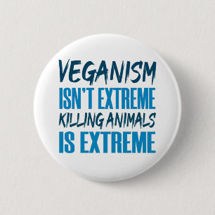 Badge Rond 5 Cm Activiste veganism Vegan Vegetarian Warning Activi
