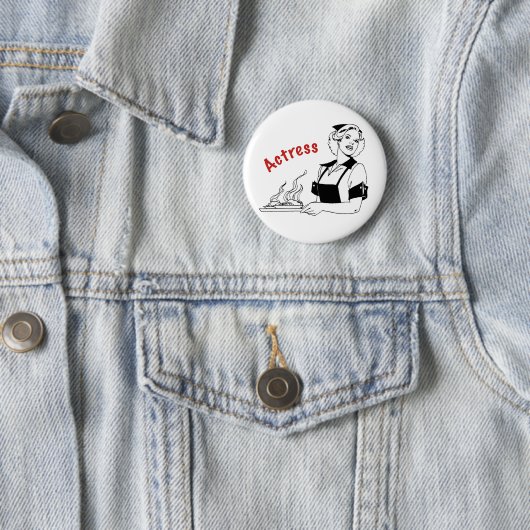 Badge Rond 5 Cm Actrice/serveuse (En situation)