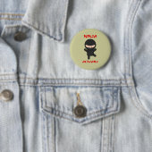 Badge Rond 5 Cm Actuaire de Ninja (En situation)