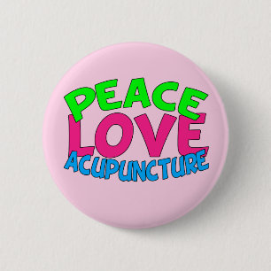 Badge Rond 5 Cm Acuponcture d'amour de paix