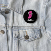 Badge Rond 5 Cm Acute Appendix Funny Body Parts Pun Dark BG (En situation)