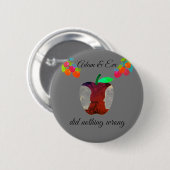 Badge Rond 5 Cm Adam & Eve - Pinglette Apple/ (Devant & derrière)
