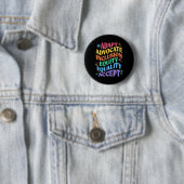 Badge Rond 5 Cm Adapter Partisan Inclusion Équité Égalité Autisme (En situation)