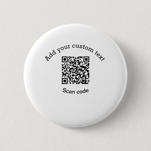 Badge Rond 5 Cm Add your custom text scan QR code business  (Devant)