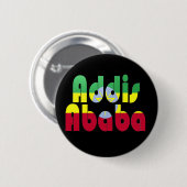 Badge Rond 5 Cm Addis Ababa, Ethiopie (Devant & derrière)