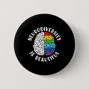 Badge Rond 5 Cm Adhd Sensibilisation sur l'autisme Neurodiversité 
