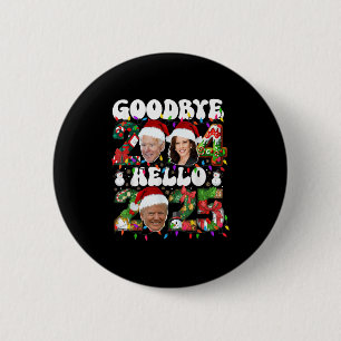 Badge Rond 5 Cm Adieu 2024 Bonjour 2025 Funny Noël Trump Happ