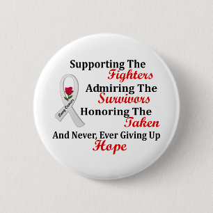 Badge Rond 5 Cm Admirer de soutien honorant le CANCER du POUMON 2