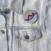 Badge Rond 5 Cm ADN - Bouton de double hélice (En situation)