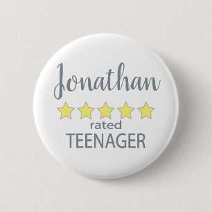 Badge Rond 5 Cm Adolescent 5 étoiles