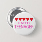 Badge Rond 5 Cm Adolescent à cinq cœurs (Devant & derrière)