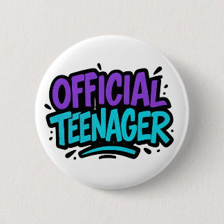 Badge Rond 5 Cm Adolescent officiel - Fun 13ème anniversaire pour 