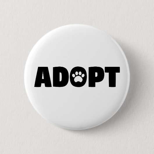 Badge Rond 5 Cm Adopter le bouton Secourir le chien (Devant)