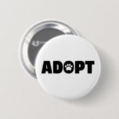 Badge Rond 5 Cm Adopter le bouton Secourir le chien (Devant & derrière)