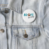 Badge Rond 5 Cm Adopter le magasin de points (En situation)