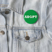 Badge Rond 5 Cm Adopter les animaux (En situation)