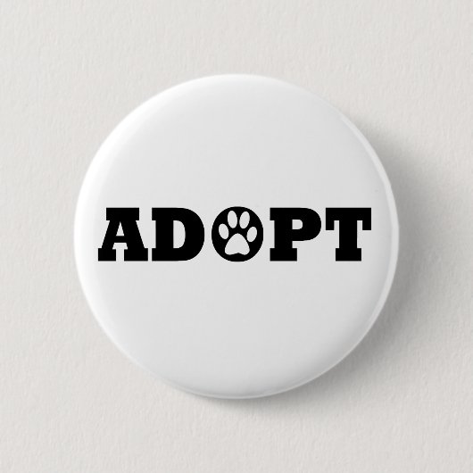 Badge Rond 5 Cm Adopter les animaux (Devant)
