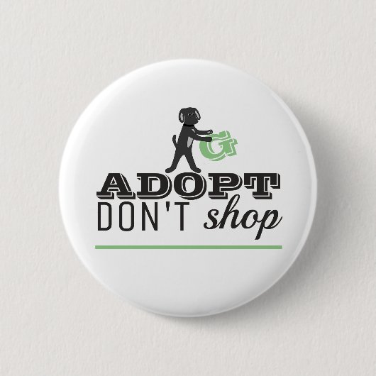 Badge Rond 5 Cm Adopter Ne pas Acheter (Devant)