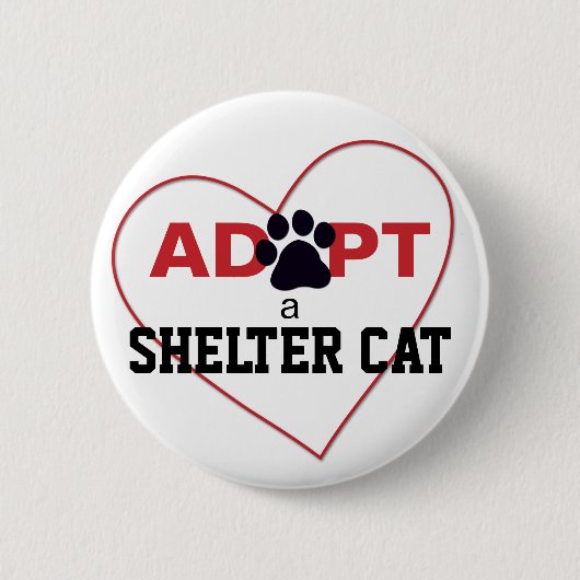 Badge Rond 5 Cm Adopter un chat de protection (Devant)