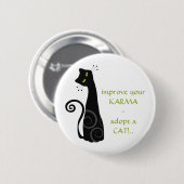 Badge Rond 5 Cm Adoptez un chat (Devant & derrière)