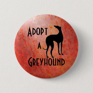 Badge Rond 5 Cm Adoptez un chien de lévrier