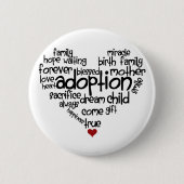 Badge Rond 5 Cm Adoption (Devant)