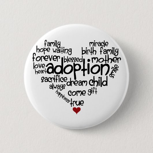 Badge Rond 5 Cm Adoption (Devant)