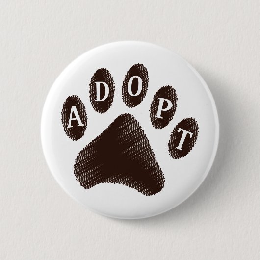 Badge Rond 5 Cm Adoption animale (Devant)