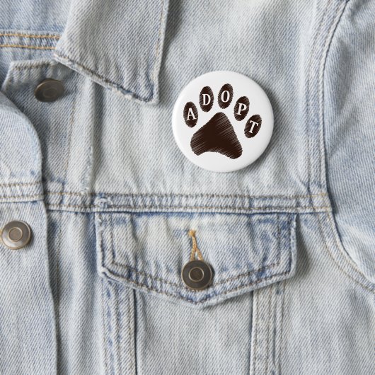 Badge Rond 5 Cm Adoption animale (En situation)