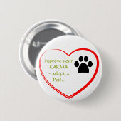 Badge Rond 5 Cm Adoption par les animaux (Devant & derrière)