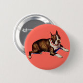 Badge Rond 5 Cm adorable Boston terrier (Devant & derrière)