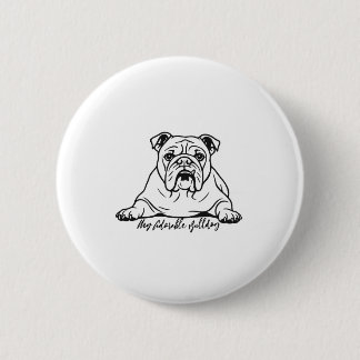 Badge Rond 5 Cm Adorable Bulldog