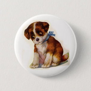 Badge Rond 5 Cm adorable chiot des années 1930 no 2